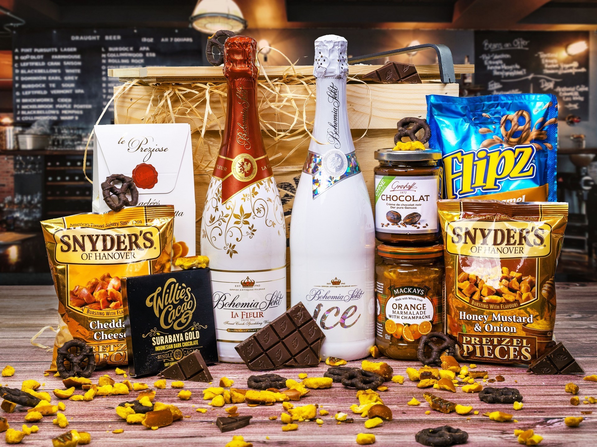 Darčeková debna so šampaňským Bohemia Sekt ICE & La Fleur