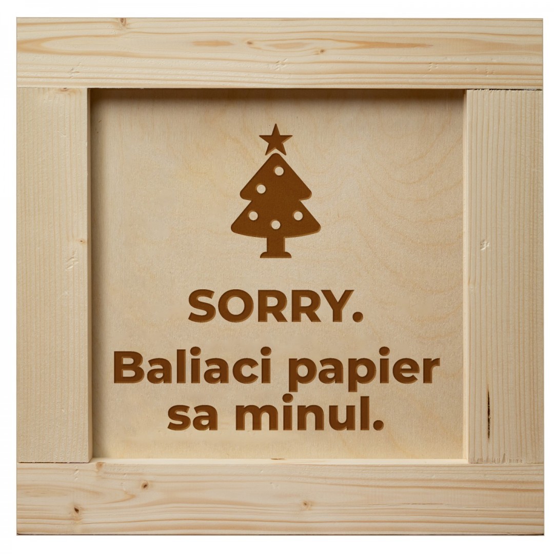 SORRY. Baliaci papier sa minul