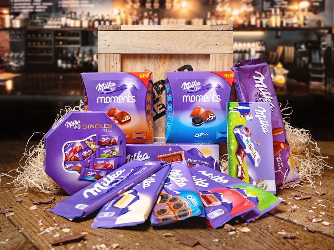 Darčeková debna s čokoládou Milka